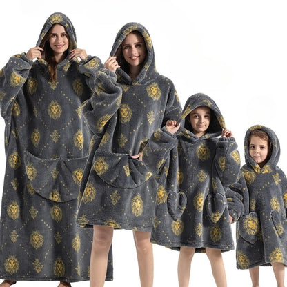 Pumpa-hoodiefilt för Halloweenmys – SpookySnuggle