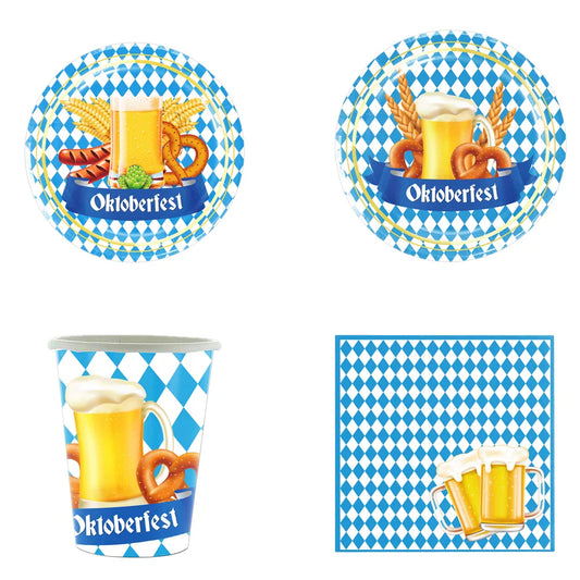 Engångsservisset i oktoberfestdesign (inkl. duk) – GaudiSet Oktoberfest 2026