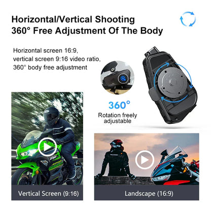 Bluetooth motorcykelhjälmskamera 1080P HD vattentät – ApexRide