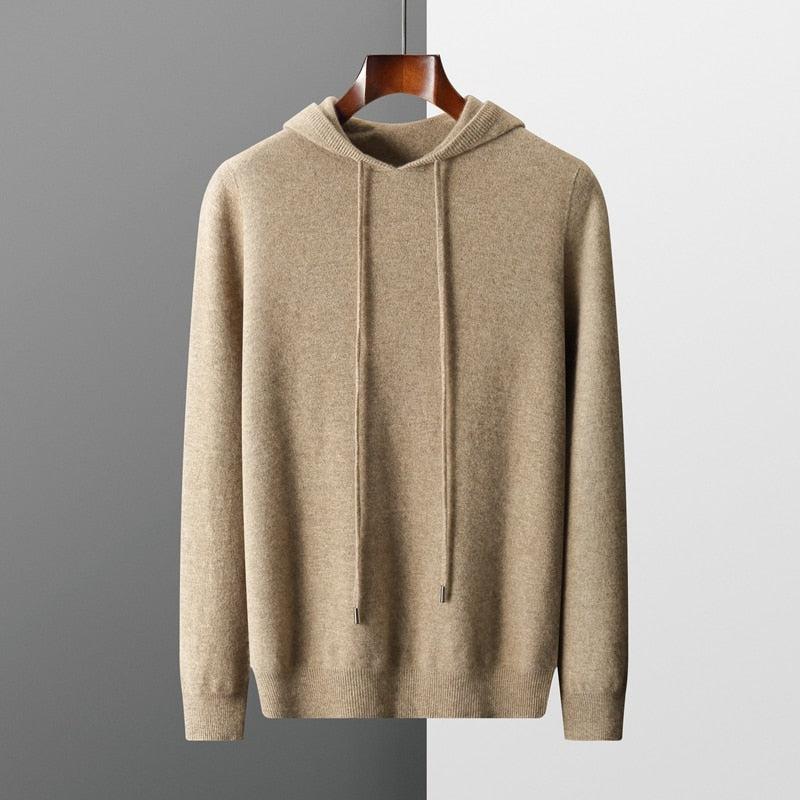 Herrhoodie i merinoull – Cassiano höstedition