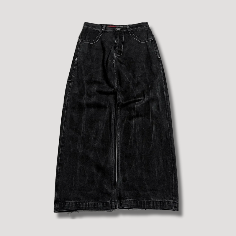 Svarta baggyjeans med hög midja – Höstförtrollning Raven