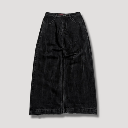 Svarta baggyjeans med hög midja – Höstförtrollning Raven
