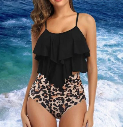 Tankini med volanger och hög midja – Neriah
