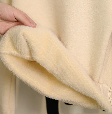 Höstfleece stickad tröja – Evelyne