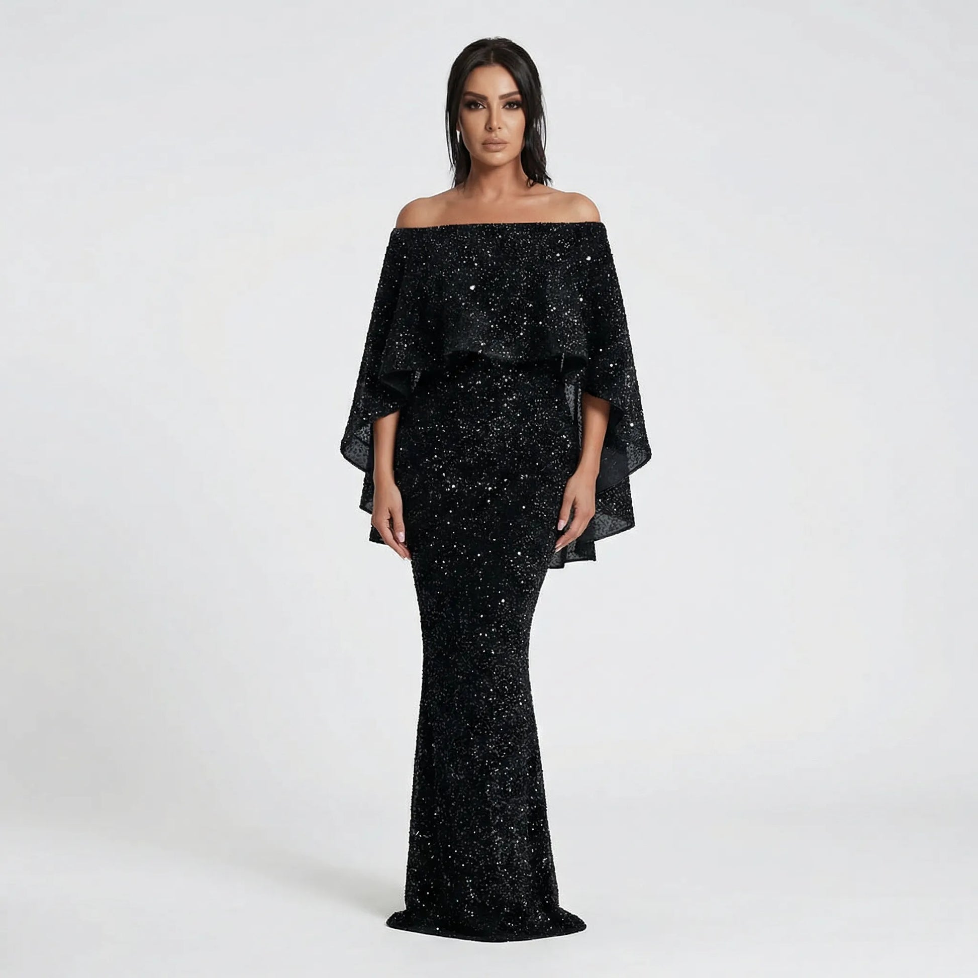 Schimmerndes A-Linie Maxikleid - Jeanne
