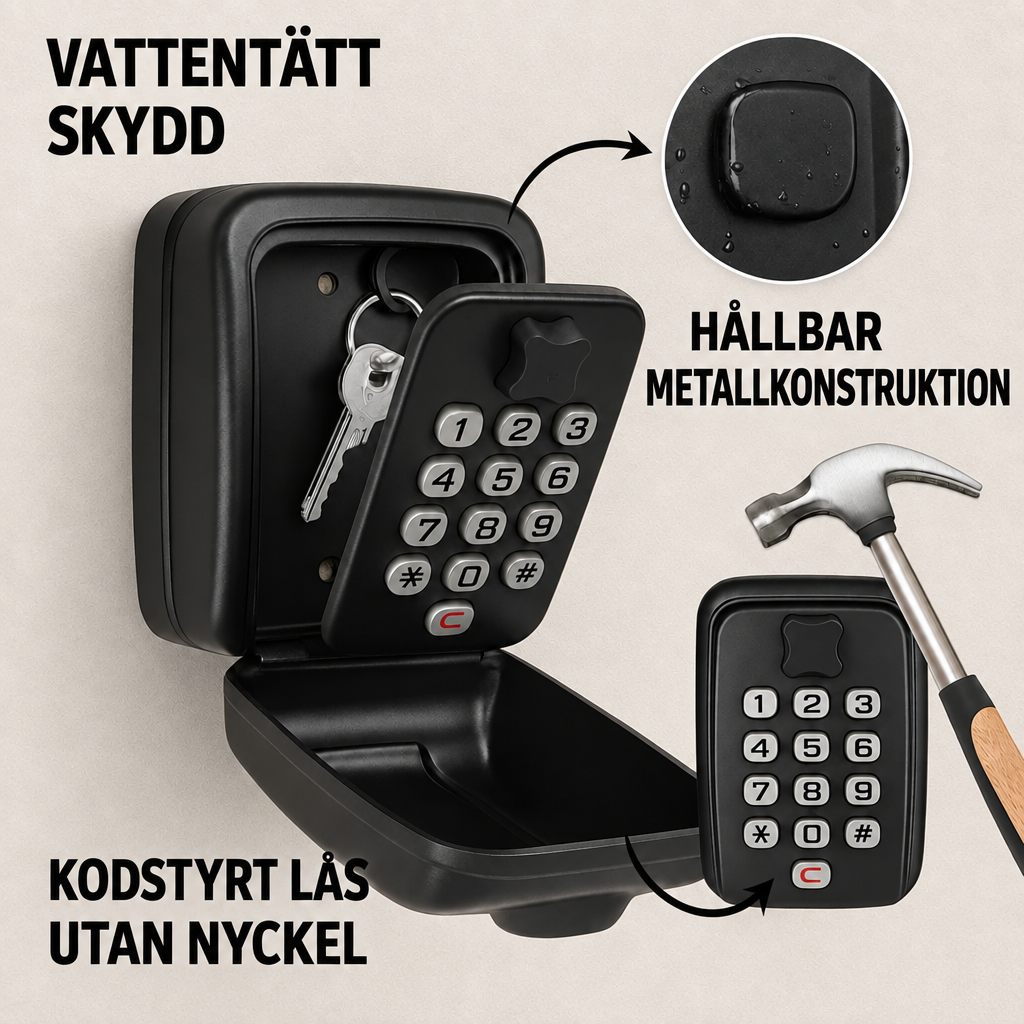 Key Safe with Code | Weatherproof Metal | Adjustable Combination Lock 5