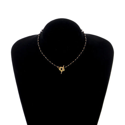 Schwarze Kristallhalskette - CrystalJewelry 