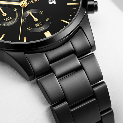 Schwarze Titanstahl Uhr - TitanTime 