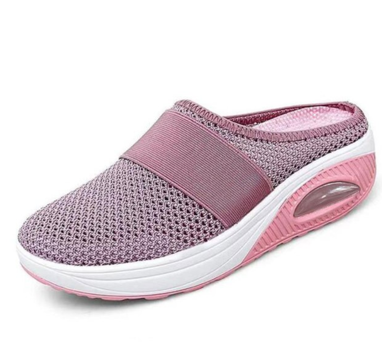 Rosa Damen Sneaker, atmungsaktiv, Mesh, rutschfest, bequem, Freizeitschuh, modisch.
