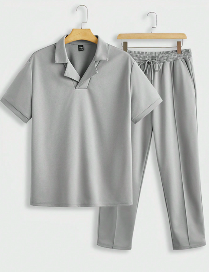 Modern grå sommaroutfit för herrar – Nico