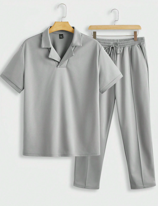 Modern grå sommaroutfit för herrar – Nico