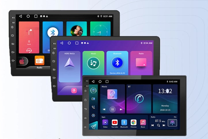 Universell Android-bilstereo med pekskärm, GPS och trådlös CarPlay