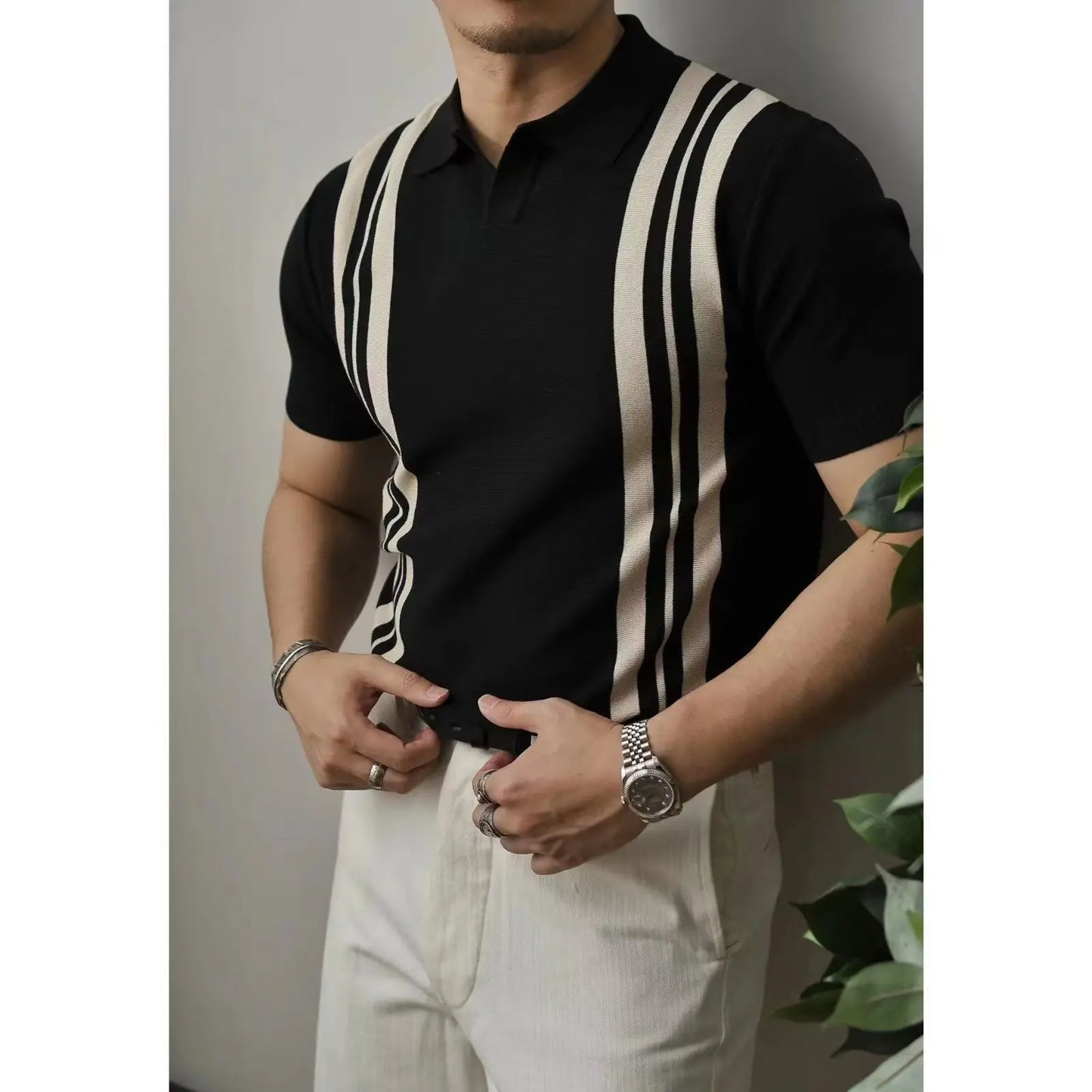 Slim Fit herrskjorta med dragkedja – Fabrizio