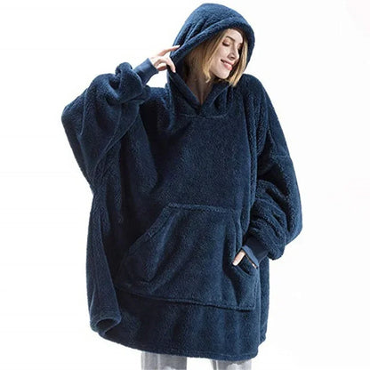 Oversized flanellfleece-tröja för damer och herrar – FleeceHaven