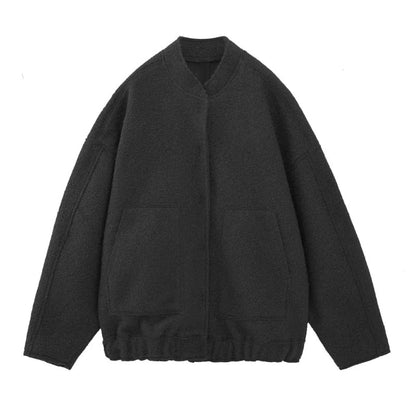 Schwarze Fleecejacke, Unisex, warm, lässig, Herbstmode, mit Taschen, Reißverschluss.