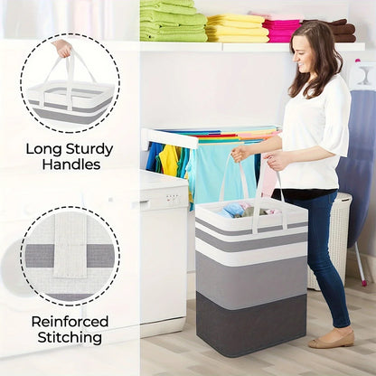 75 l stor tvättkorg med handtag och hopfällbar design – Solen