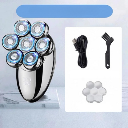 7D svävande elektrisk rakapparat med 5-i-1 skötselkit och vattentät design – FlexEdge