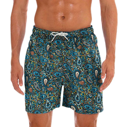 Herrsimshorts med glatt tryck – Milo