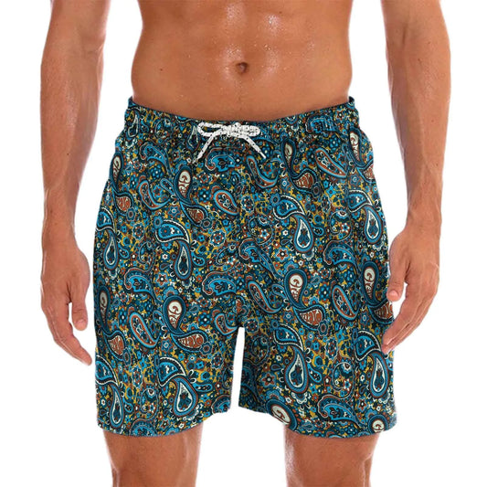 Herrsimshorts med glatt tryck – Milo