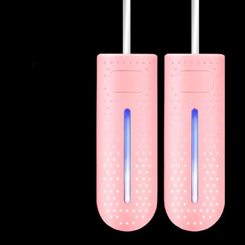 Rosa Schuhdesinfektor mit UV-Licht, tragbar, antibakteriell, für Schuhe, geruchshemmend.