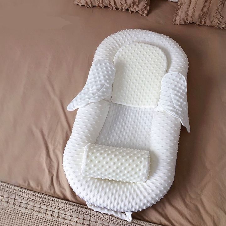 Ergonomiskt babynäste med ryggstöd och mesh-sovyta – Cosynido