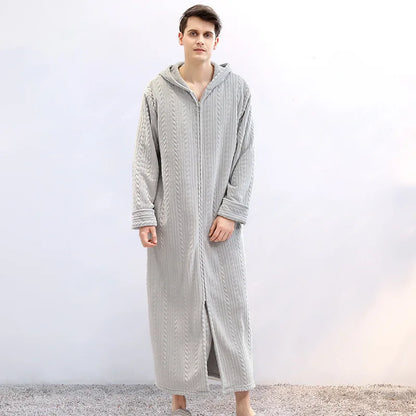 Morgonrock i flanell med huva för par – CosyHug