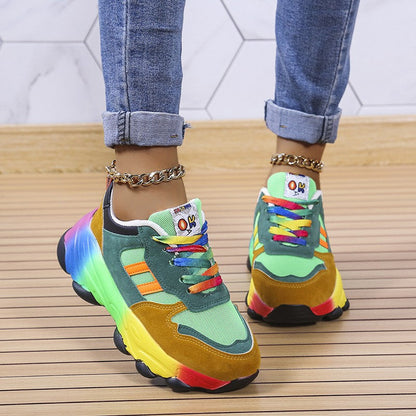 Färggranna dam sneakers – Solenya