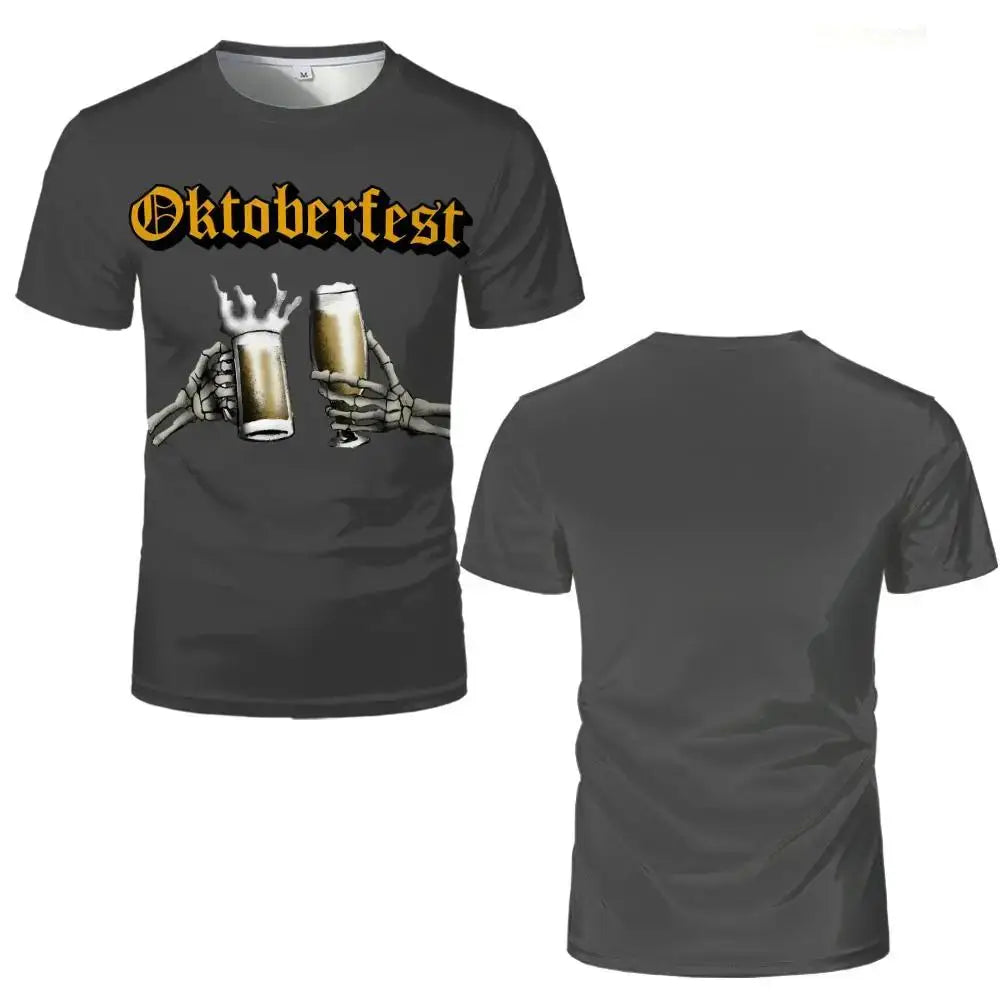 T-shirt med skelettmotiv – ProstGeist Oktoberfest 2026