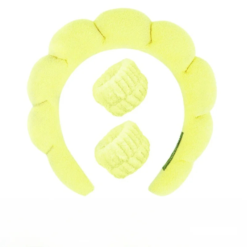 Plush Spa Huvudband och handledsband-set - Fluffiea