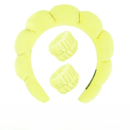 Plush Spa Huvudband och handledsband-set - Fluffiea