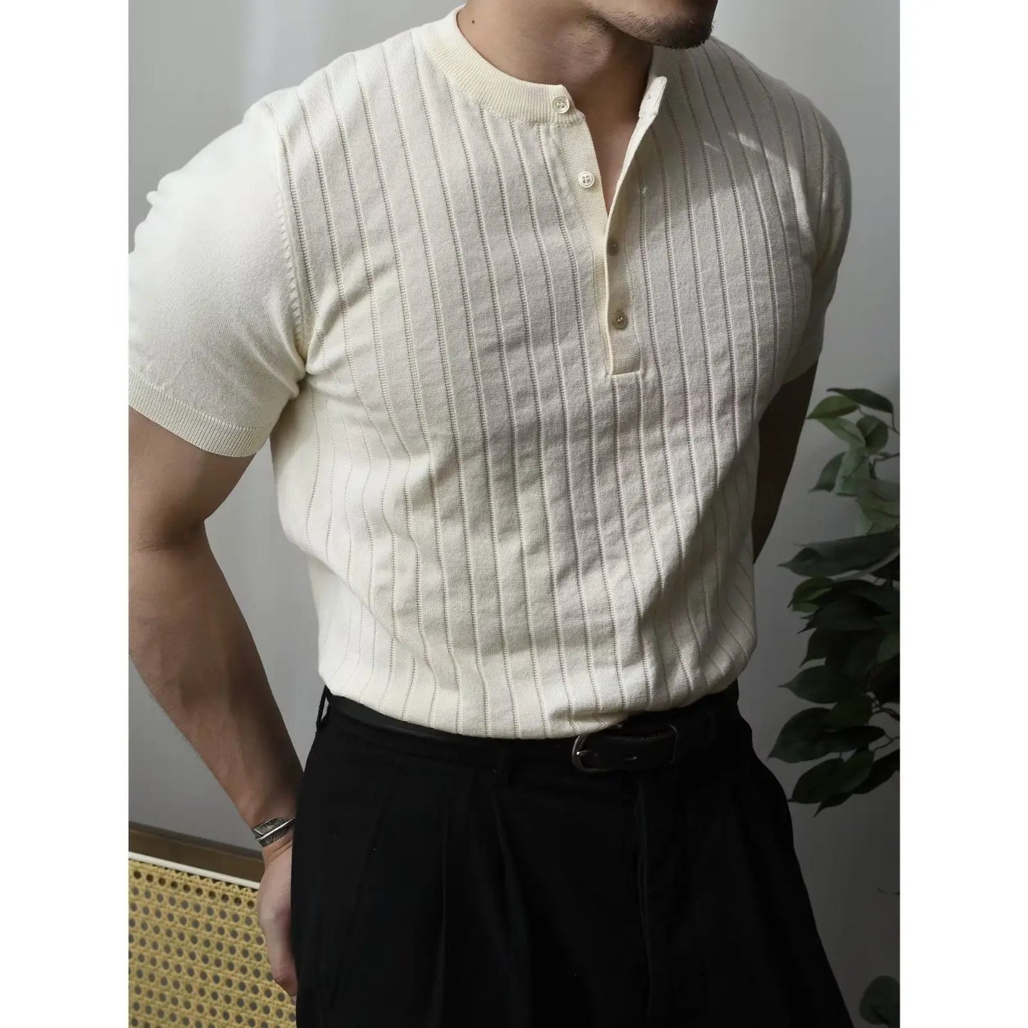 Slim Fit herrskjorta med dragkedja – Fabrizio