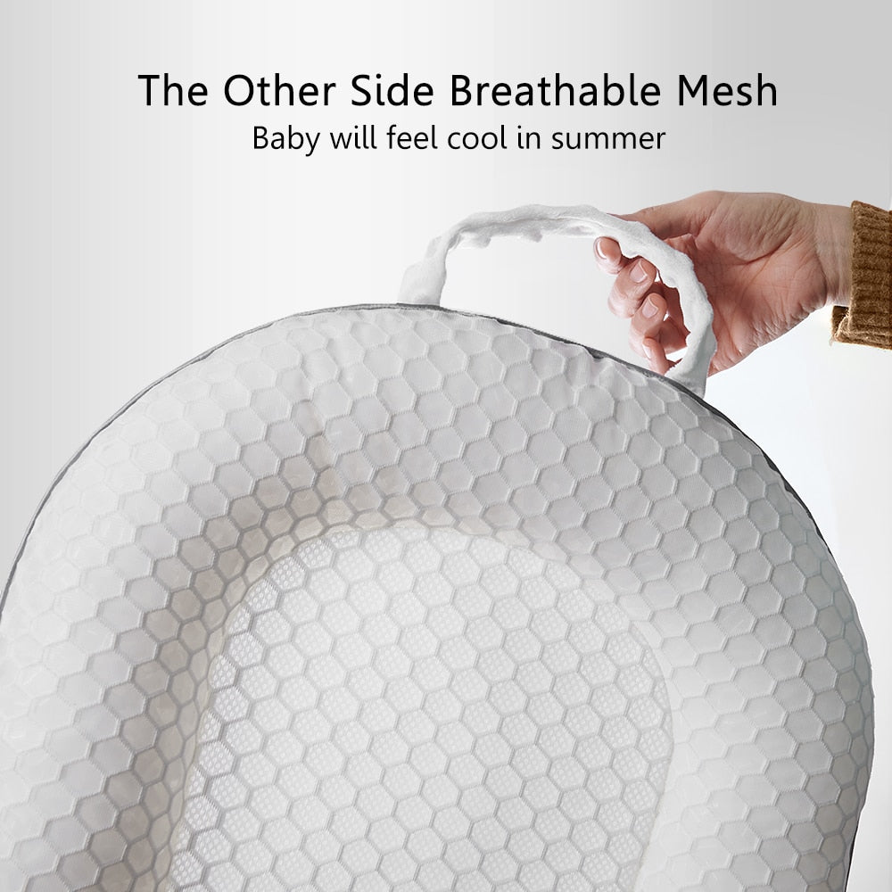 Ergonomiskt babynäste med ryggstöd och mesh-sovyta – Cosynido
