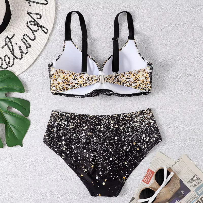 Trendigt bikiniset med hög midja – Selina