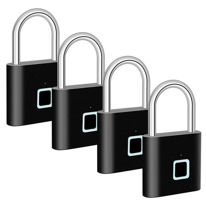 Smart fingeravtryckslås med USB-laddning och vattentät design – titan