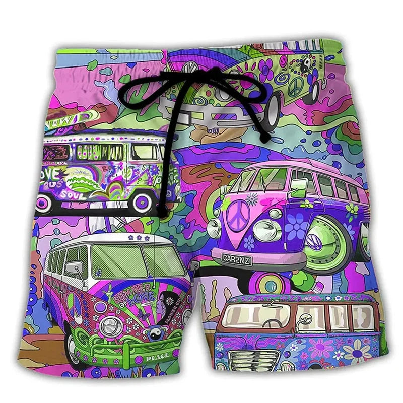 Herrbadeshorts med graffiti-tryck – NovaBay