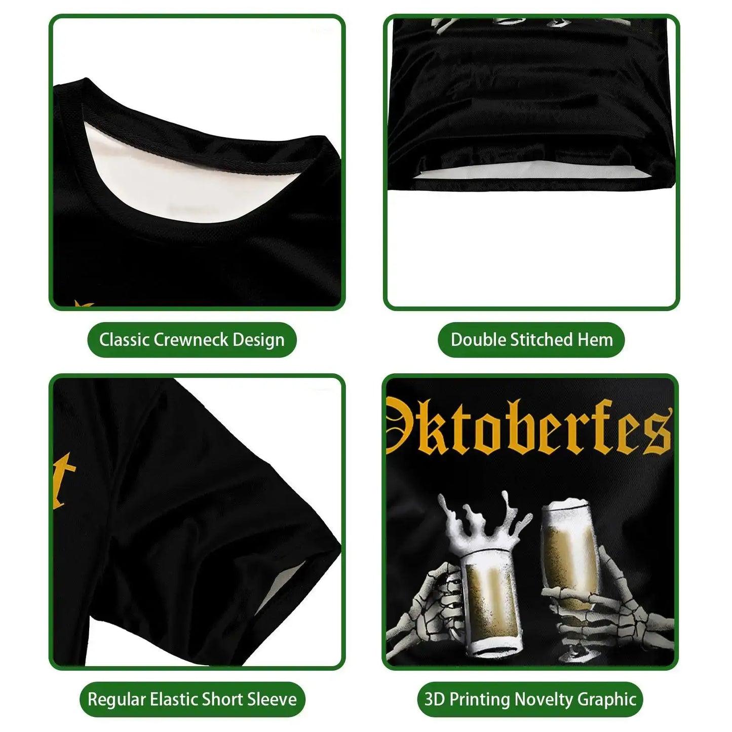 T-shirt med skelettmotiv – ProstGeist Oktoberfest 2026