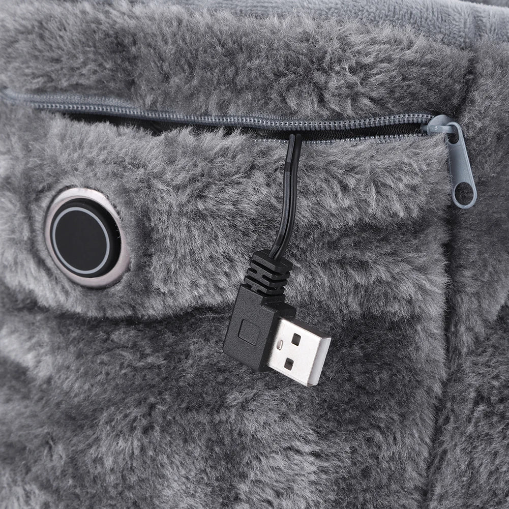 Elektriska USB-tofflor med plyschfoder – WarmFeet