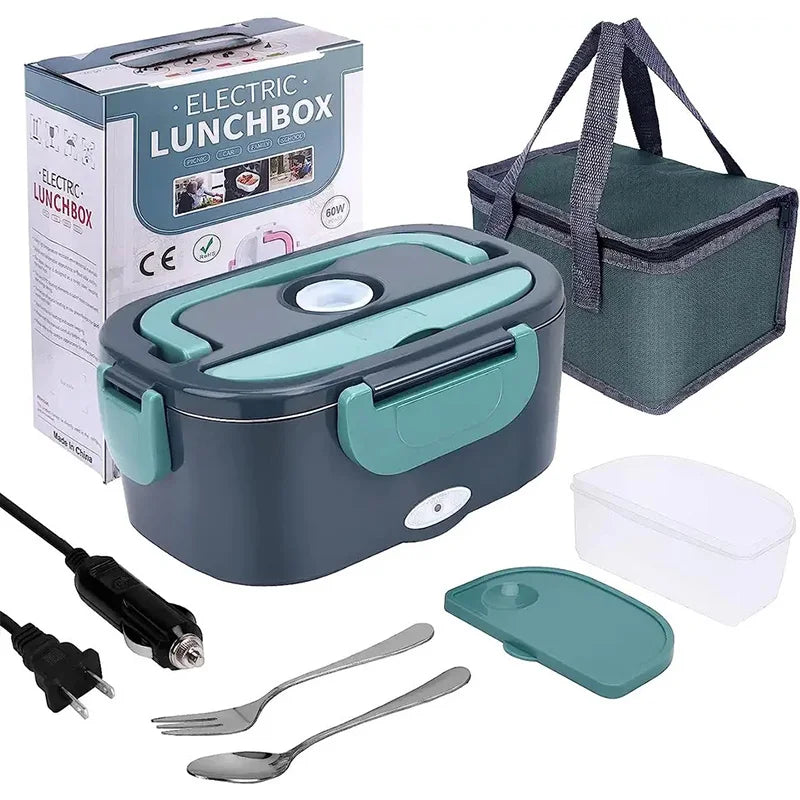 1,5 L elektrisk lunchlåda/matvärmare, 60 W, bärbar och läcksäker – HeatBox