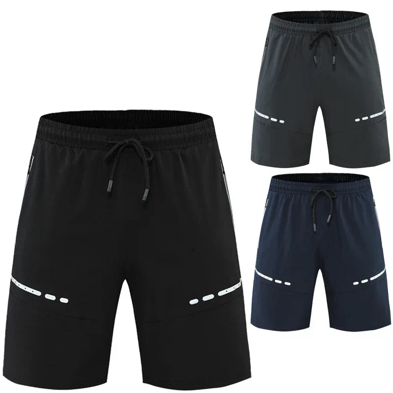 Sportiga och stiliga slim-fit träningsshorts med dragkedjefickor – Kian