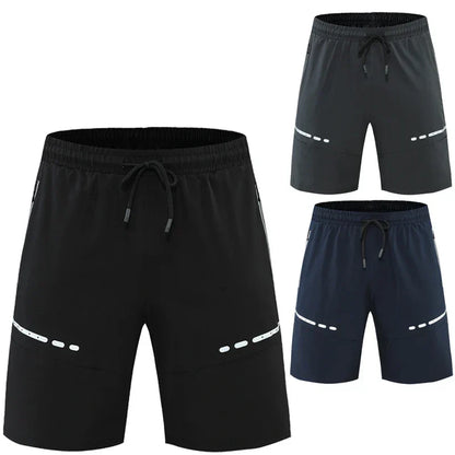 Sportiga och stiliga slim-fit träningsshorts med dragkedjefickor – Kian