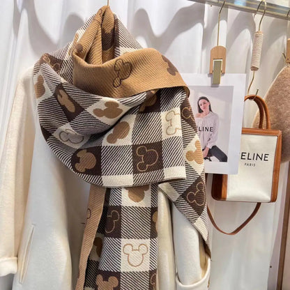 Mjuk scarf med vintermotiv för damer - Yara