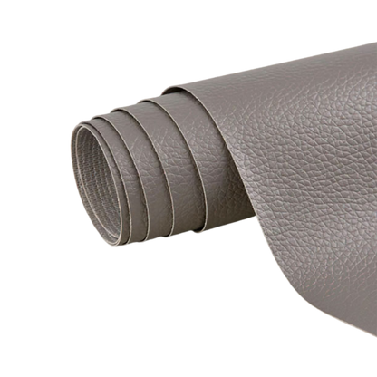 Graues selbstklebendes Lederreparatur-Patch, ideal für Möbelreparatur und Polsterpflege.