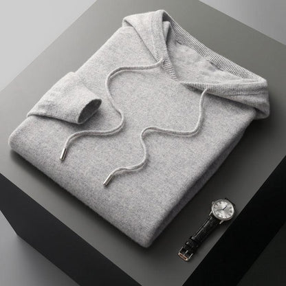 Herrhoodie i merinoull – Cassiano höstedition