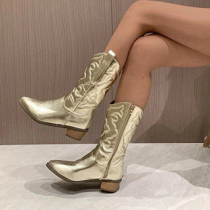 Metalliska cowboystövlar - Höstmagin Aurora