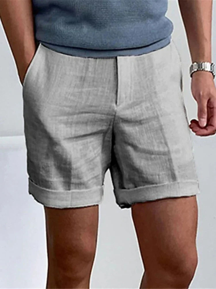 Lätta herrshorts i linne med avslappnad passform – Jorin