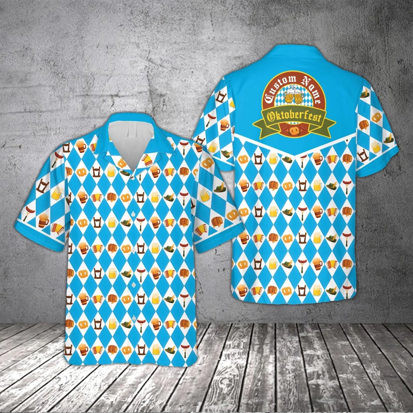 Herrskjorta med Oktoberfest-tryck – BayernHemd Oktoberfest 2026