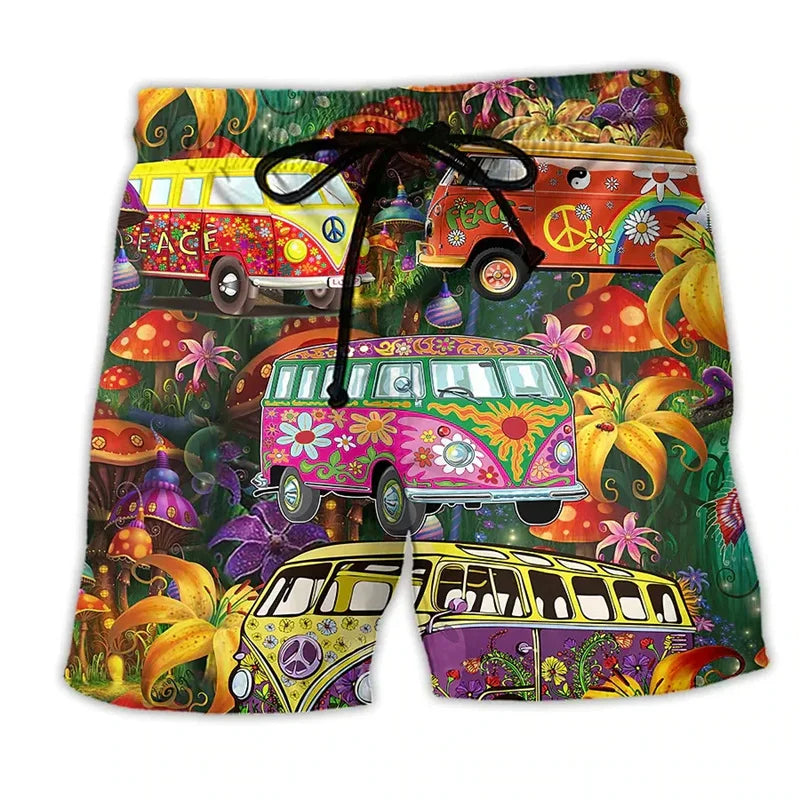 Herrbadeshorts med graffiti-tryck – NovaBay