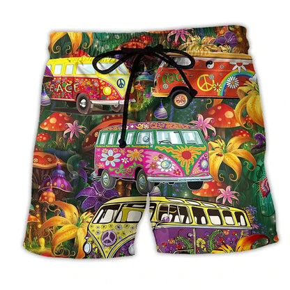 Herrbadeshorts med graffiti-tryck – NovaBay