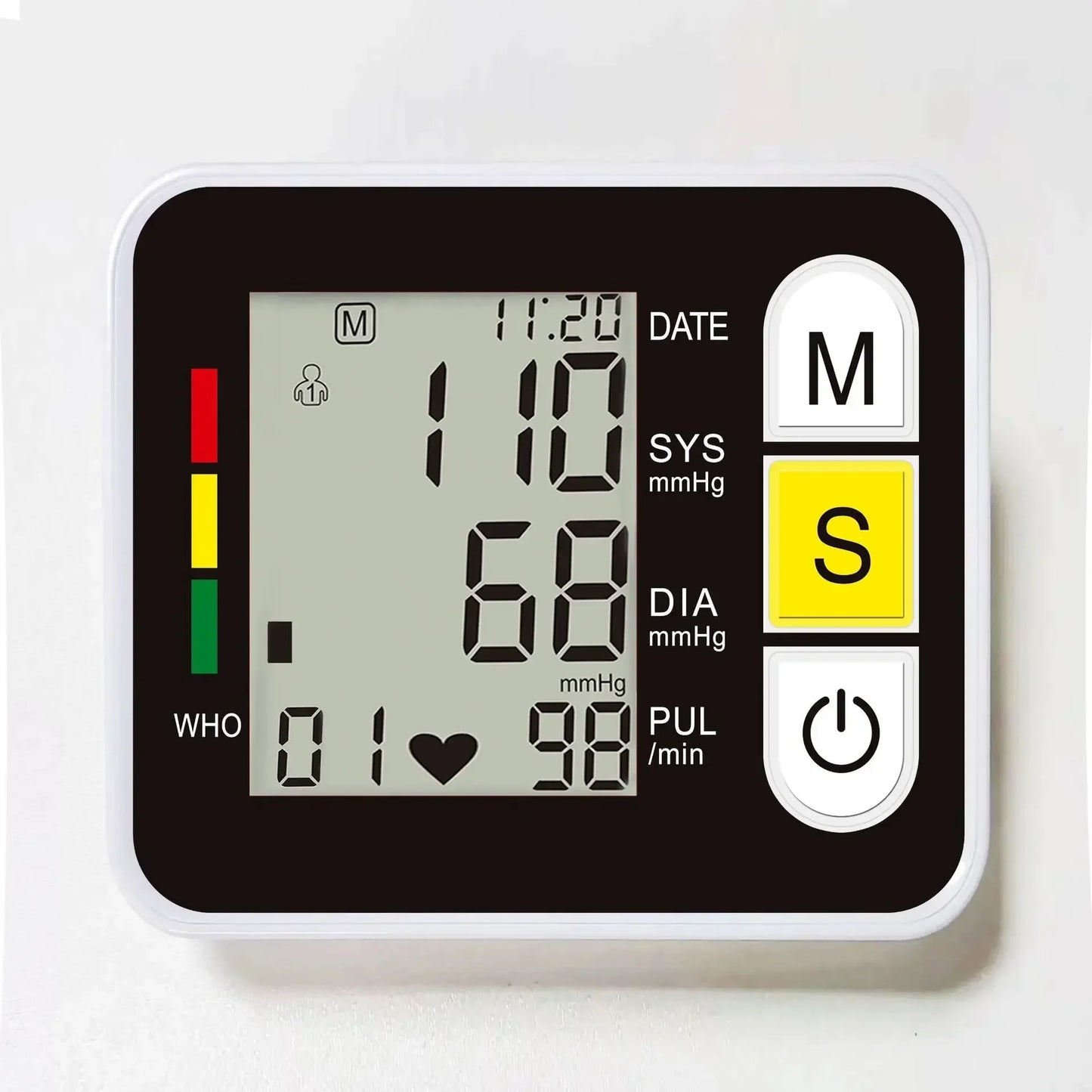 Digital handledsblodtrycksmätare med LCD-display – PulseTrack