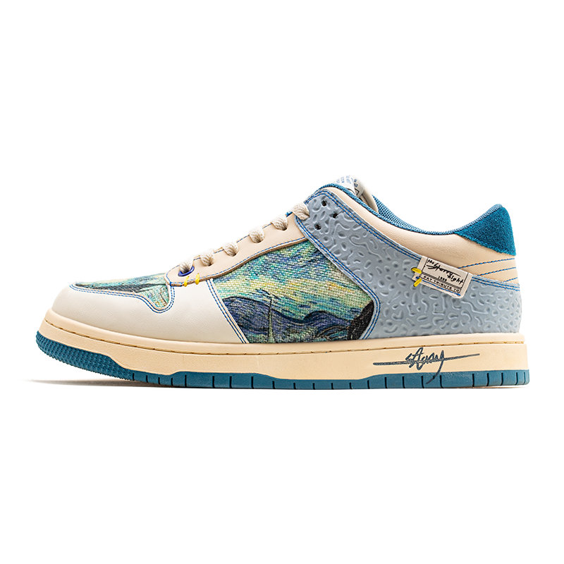 Konstnärliga unisex sneakers med stjärnnatt-design och komfortsoffa – Lior